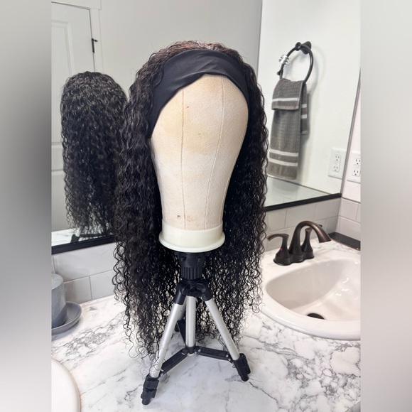 100% Human Hair deep wave Headband Wig glueless 23” - Picture 13 of 16